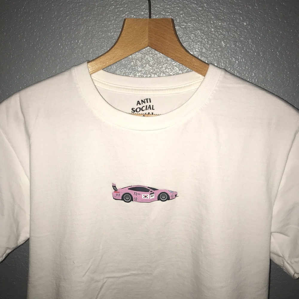 Antisocial Social Club Pink Porsche Tee Shirt